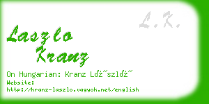 laszlo kranz business card